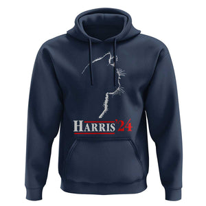 Harris 2024 Hoodie Cat Ladies For Kamala '24 Madam President TS02 Navy Print Your Wear