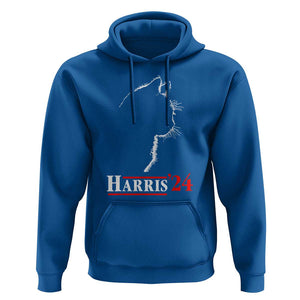 Harris 2024 Hoodie Cat Ladies For Kamala '24 Madam President TS02 Royal Blue Print Your Wear