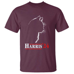 Harris 2024 T Shirt Cat Ladies For Kamala '24 Madam President TS02 Maroon Print Your Wear