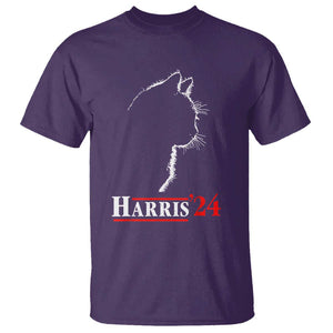 Harris 2024 T Shirt Cat Ladies For Kamala '24 Madam President TS02 Purple Print Your Wear