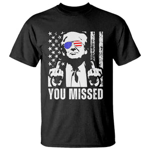 Trump 2024 T Shirt You Missed US American Flag Retro TS02 Black Print Your Wear