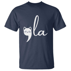 Comma La Kamala Harris T Shirt Retro Cat For Madam President 2024 TS02 Navy Print Your Wear