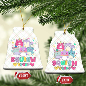 Kawaii Plush Animals Squish Squad Graphic Ceramic Ornament Cute Pastel Animal Party Confetti