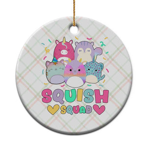 Kawaii Plush Animals Squish Squad Graphic Ceramic Ornament Cute Pastel Animal Party Confetti