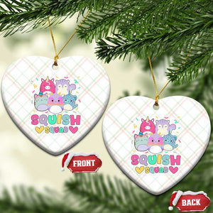 Kawaii Plush Animals Squish Squad Graphic Ceramic Ornament Cute Pastel Animal Party Confetti