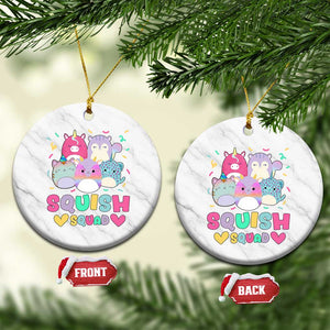 Kawaii Plush Animals Squish Squad Graphic Ceramic Ornament Cute Pastel Animal Party Confetti