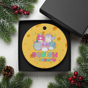 Kawaii Plush Animals Squish Squad Graphic Ceramic Ornament Cute Pastel Animal Party Confetti