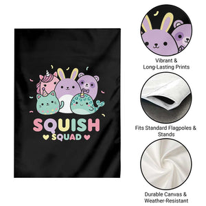 Kawaii Pastel Squish Squad Graphic Garden Flag Cute Rainbow Animal Friends