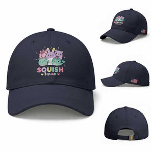 Kawaii Pastel Squish Squad Graphic Baseball Cap Cute Rainbow Animal Friends