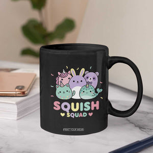 Kawaii Pastel Squish Squad Graphic Coffee Mug Cute Rainbow Animal Friends