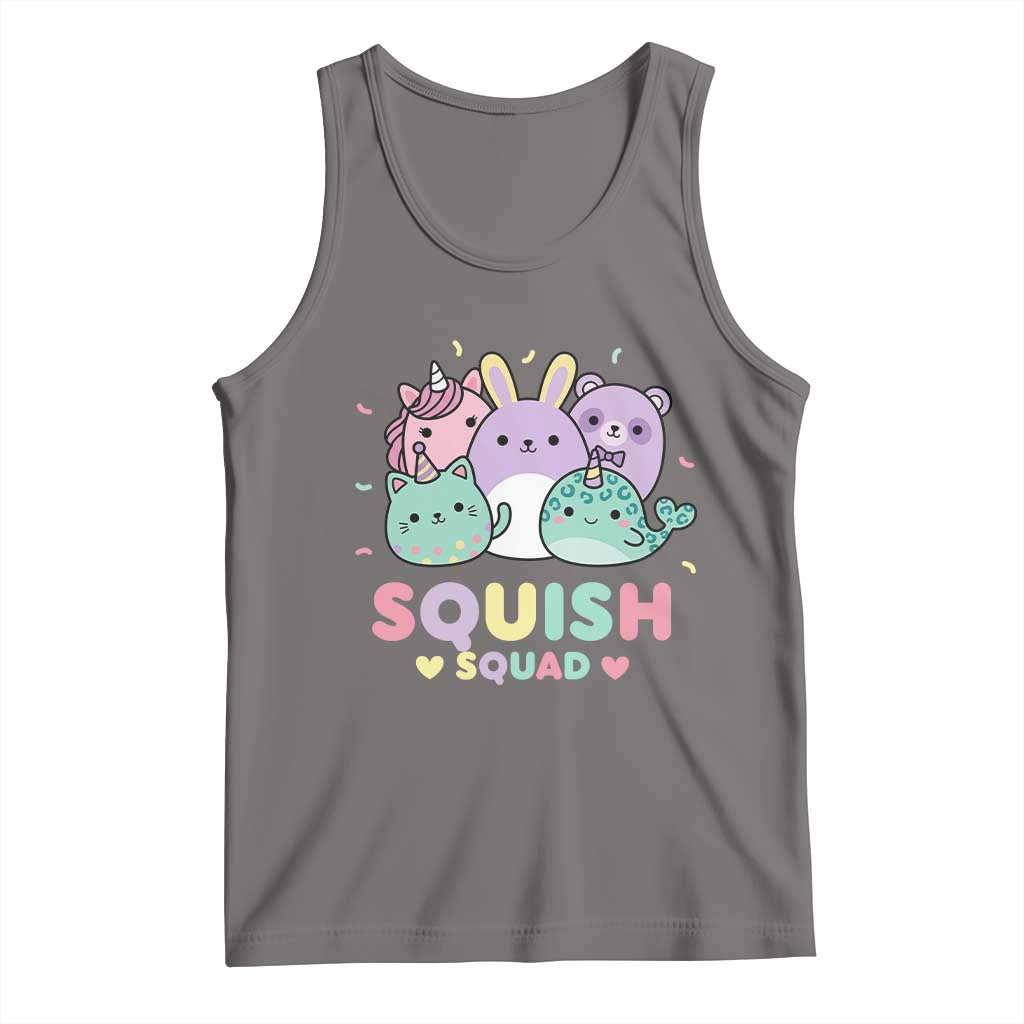 Kawaii Pastel Squish Squad Graphic Tank Top Cute Rainbow Animal Friends
