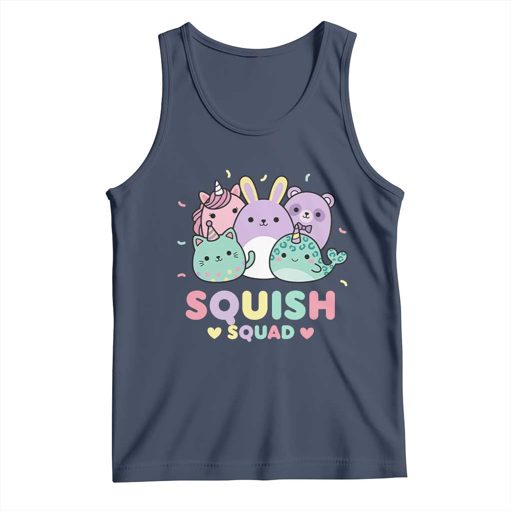 Kawaii Pastel Squish Squad Graphic Tank Top Cute Rainbow Animal Friends