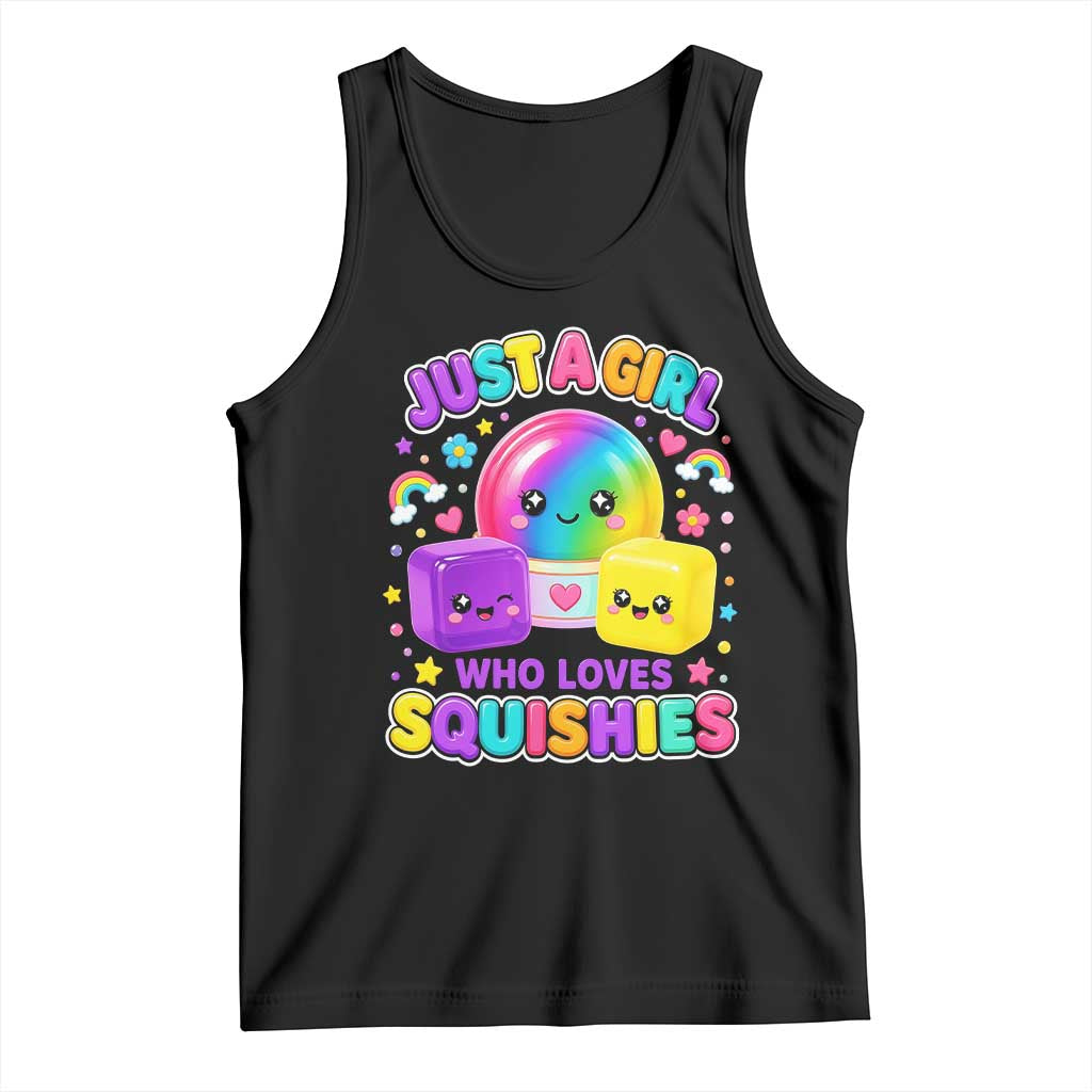 Just A Girl Who Loves Squishies Graphic Tank Top Kawaii Rainbow Squish Squad Lover