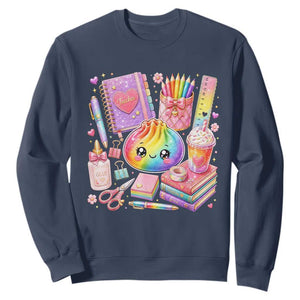 Kawaii Glitter Dumpling Teacher Stationeries Graphic Sweatshirt Cute Back To School for Teachers
