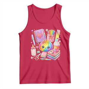 Kawaii Glitter Dumpling Teacher Stationeries Graphic Tank Top Cute Back To School for Teachers