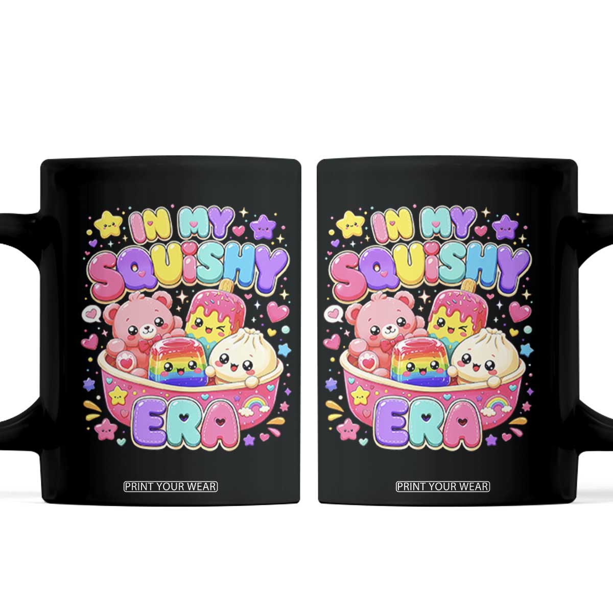 In My Squishy Era Kawaii Food Bowl Graphic Coffee Mug Cute Retro Pastel Dumpling Popsicle Bear Aesthetic