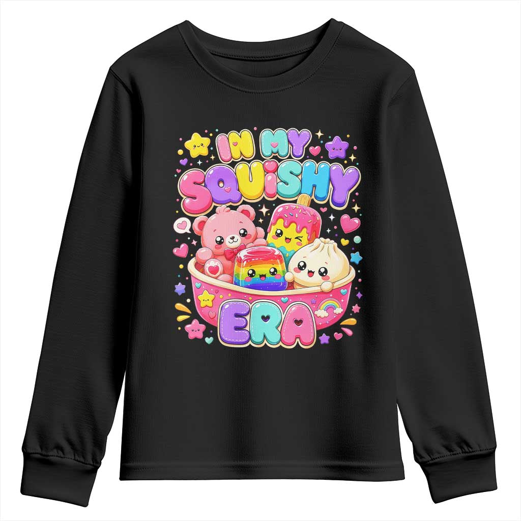 In My Squishy Era Kawaii Food Bowl Graphic Youth Sweatshirt Cute Retro Pastel Dumpling Popsicle Bear Aesthetic