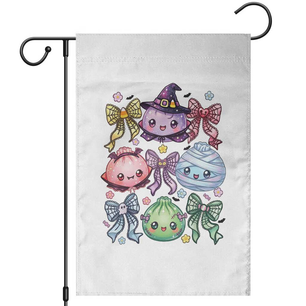 Kawaii Halloween Glitter Dumplings Coquette Bows Graphic Garden Flag Cute Spooky Witch Mummy Vampire