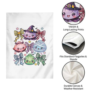 Kawaii Halloween Glitter Dumplings Coquette Bows Graphic Garden Flag Cute Spooky Witch Mummy Vampire