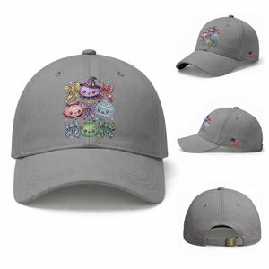 Kawaii Halloween Glitter Dumplings Coquette Bows Graphic Baseball Cap Cute Spooky Witch Mummy Vampire
