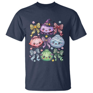 Kawaii Halloween Glitter Dumplings Coquette Bows Graphic T Shirt Cute Spooky Witch Mummy Vampire
