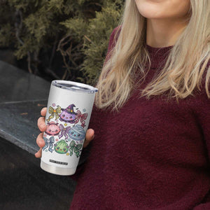 Kawaii Halloween Glitter Dumplings Coquette Bows Graphic Tumbler Cup Cute Spooky Witch Mummy Vampire