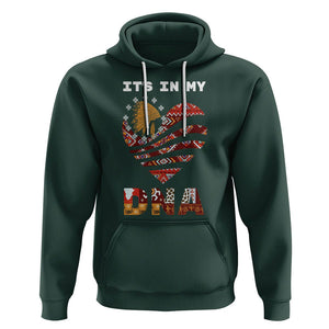 Native American Hoodie It's In My DNA Indigenous American Indian Heart TS02 Dark Forest Green Printyourwear