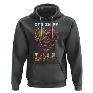 Native American Hoodie It's In My DNA Indigenous American Indian Heart TS02 Dark Heather Printyourwear