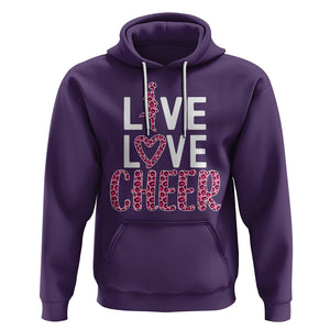 Cheerleading Hoodie Live Love Cheer Girl Pink Leopard Cheerleader TS02 Purple Printyourwear