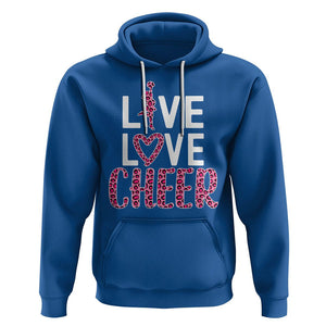 Cheerleading Hoodie Live Love Cheer Girl Pink Leopard Cheerleader TS02 Royal Blue Printyourwear