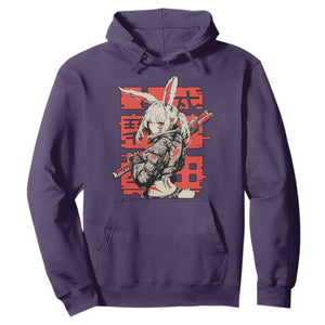 Anime Manga Cyberpunk Hoodie Techwear Harajuku Style Bunny Girl TS02 Purple Print Your Wear