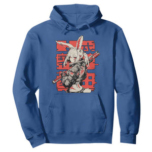 Anime Manga Cyberpunk Hoodie Techwear Harajuku Style Bunny Girl TS02 Royal Blue Print Your Wear