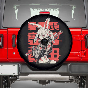 Anime Manga Cyberpunk Spare Tire Cover Techwear Harajuku Style Bunny Girl TS02 Black Print Your Wear