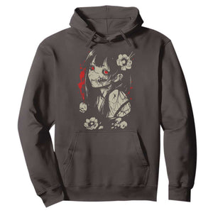 Horror Anime Manga Hoodie Japanese Creepy Kawaii Goth Otaku TS02 Dark Chocolate Print Your Wear