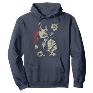 Horror Anime Manga Hoodie Japanese Creepy Kawaii Goth Otaku TS02 Navy Print Your Wear