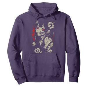 Horror Anime Manga Hoodie Japanese Creepy Kawaii Goth Otaku TS02 Purple Print Your Wear