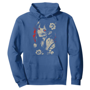 Horror Anime Manga Hoodie Japanese Creepy Kawaii Goth Otaku TS02 Royal Blue Print Your Wear