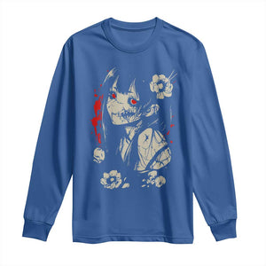 Horror Anime Manga Long Sleeve Shirt Japanese Creepy Kawaii Goth Otaku TS02 Royal Blue Print Your Wear