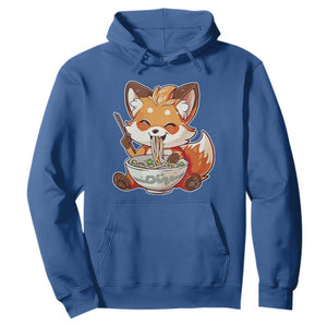 Kawaii Fox Ramen Japanese Hoodie Japanese Anime Otaku Manga Cute Graphic TS02 Royal Blue Print Your Wear