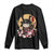 Japanese Samurai Cat Long Sleeve Shirt Ancient Ninja Kitten Warrior Tattoo Kawaii Otaku Retro TS02 Black Print Your Wear