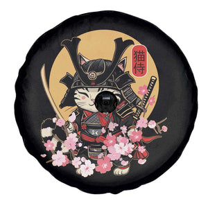 Japanese Samurai Cat Spare Tire Cover Ancient Ninja Kitten Warrior Tattoo Kawaii Otaku Retro TS02 Print Your Wear