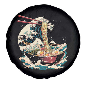 Japanese Kanagawa Wave Ramen Bowl Graphic Spare Tire Cover Retro Anime Noodles Art TS02 Print Your Wear