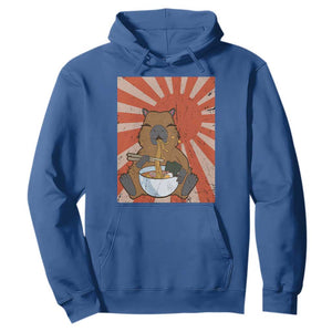 Kawaii Capybara Ramen Hoodie Cute Capy Meme Japanese Noodles Lover TS02 Royal Blue Print Your Wear