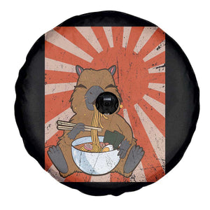 Kawaii Capybara Ramen Spare Tire Cover Cute Capy Meme Japanese Noodles Lover TS02 Print Your Wear