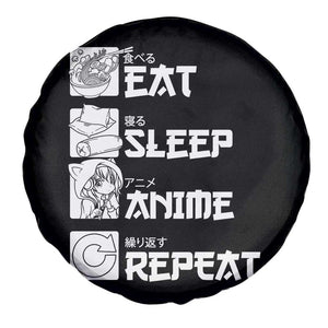 Eat Sleep Anime Repeat Spare Tire Cover Japan Otaku Manga Lover TS02 Print Your Wear