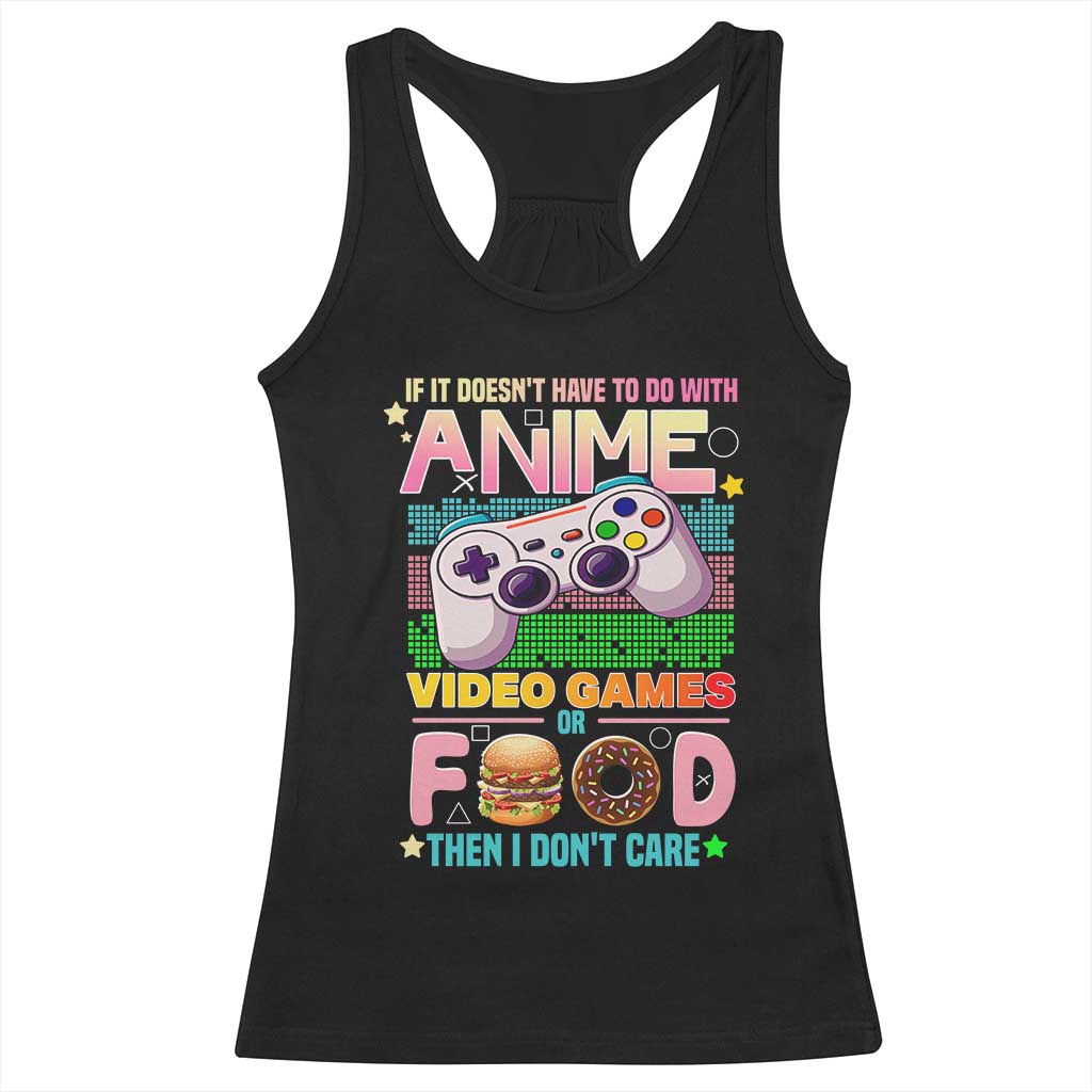 Anime Video Games Food Racerback Tank Top Japan Kawaii Gamer Otaku Aesthetic TS02 Black Print Your Wear