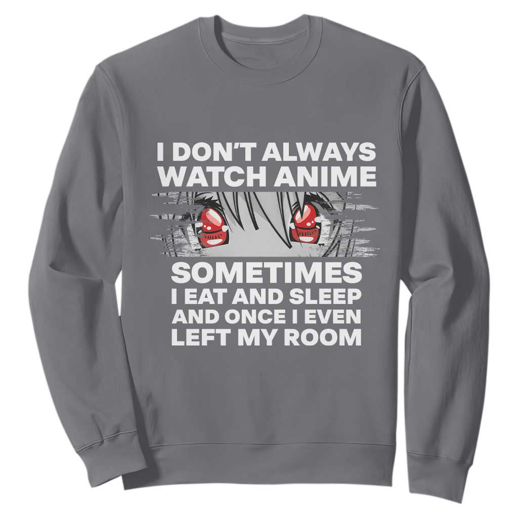 Funny Anime Lover Sweatshirt Japanese Kawaii Manga Otaku TS02 Charcoal Print Your Wear