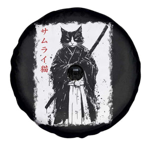 Japanese Samurai Cat Spare Tire Cover Retro Vintage Ukiyo-e Warrior Art Graphic TS02 Print Your Wear