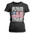 Christian Trump 2024 T Shirt For Women Jesus Is My Savior Trump Is My President Christ Cross American Flag TS02 Black Print Your Wear