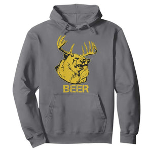 Funny Deer Hunting Hoodie Bear Plus Deer Equals Beer USA Hunter TS02 Charcoal Print Your Wear